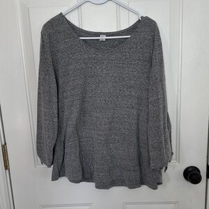 Old Navy Charcoal Long Sleeve Women's Top